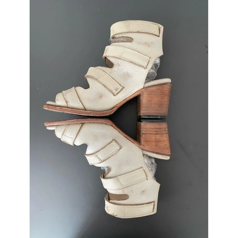 FreeBird by Steven Qual Multi-Buckle Mid Heel Boots US 8 Boho Western Grunge